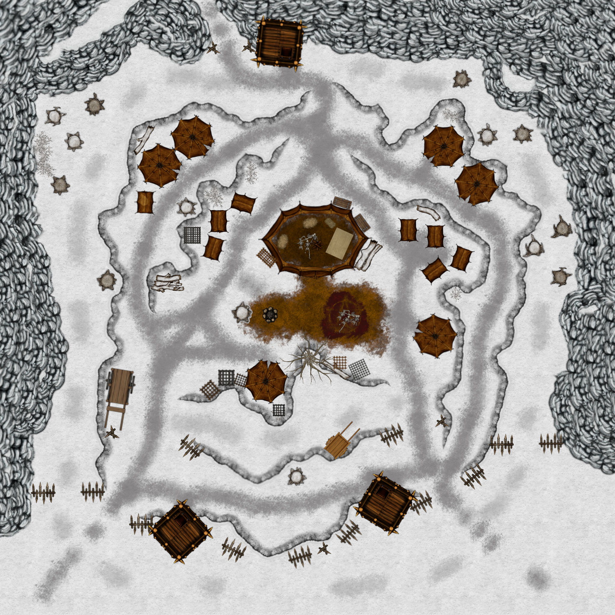 Battle map gnol camp png
